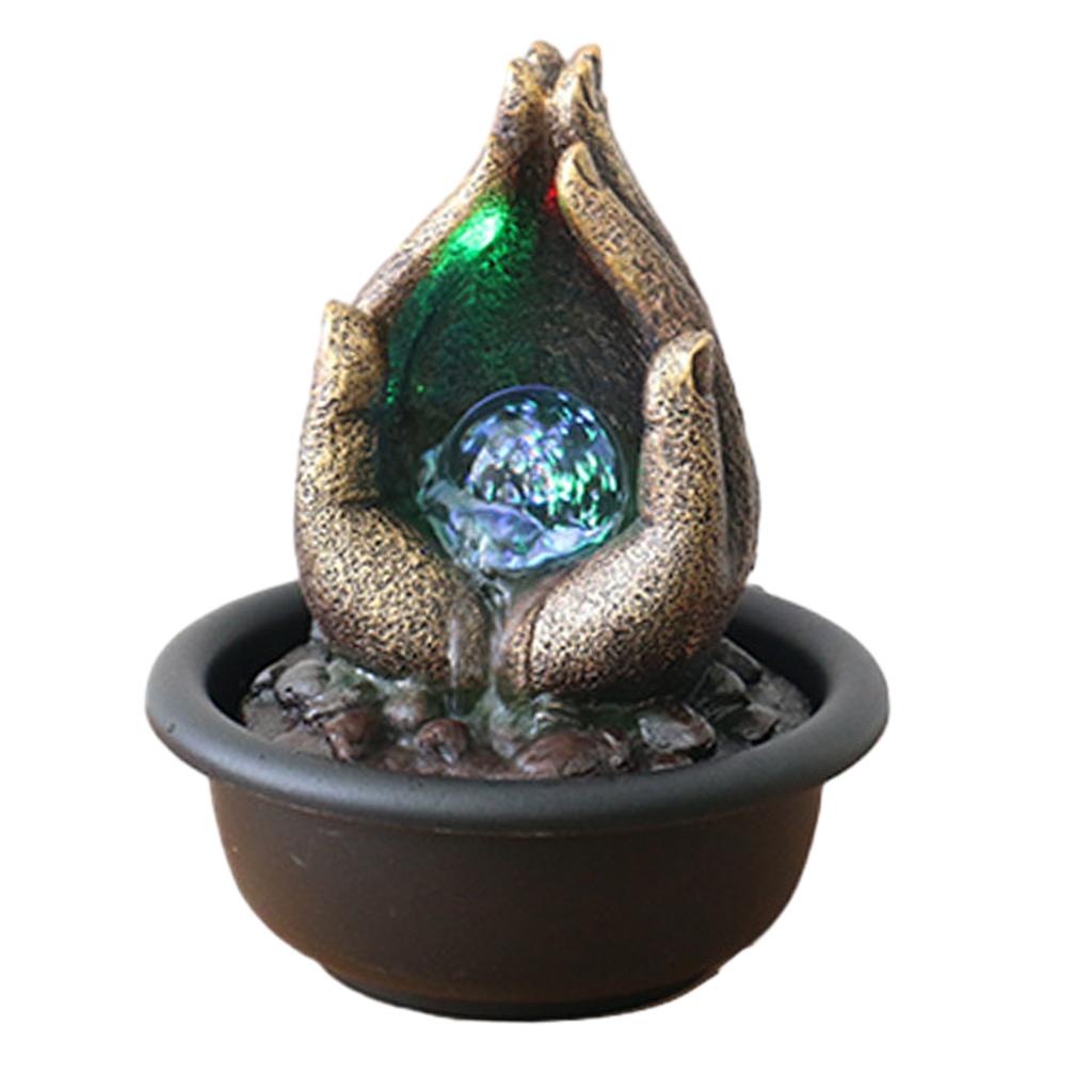 Feng Shui Tabletop Fountain EU 220V Adapter Stylish for Bedroom Decor Tabletop Water Fountain Feng Shui Desktop Home