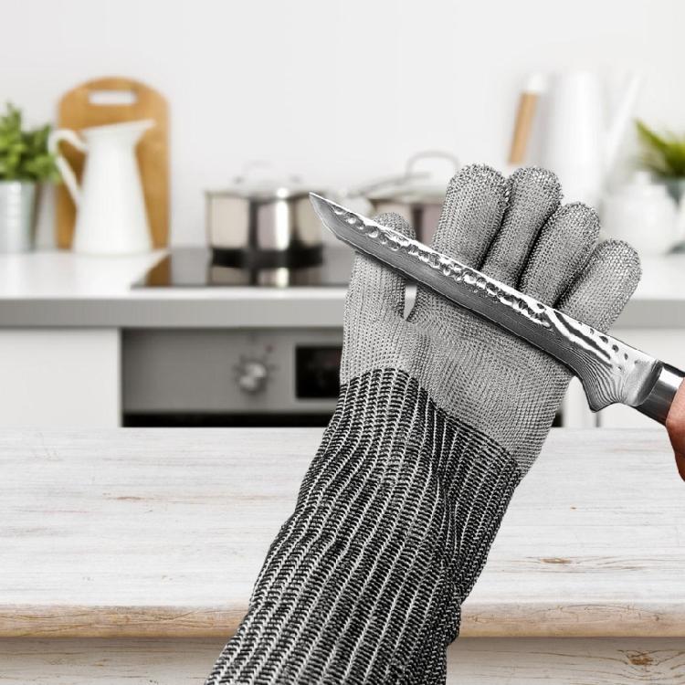 Stainless Steel Mesh Metal Chainmail Gloves Butchers Glove for Cutting Meat Oyster Shucking Chefs Meat Fish