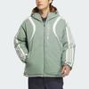 adidas Originals FW24 Puff Down Jacket Series Warm Reversible Sports Loose Hooded Duck Down Coat Men Jackets Silver Gray Green JD3752