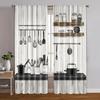 2pcs, Curtains&Window Treatment 2D Print Kitchen Rules Farm Machine Washable Fabric (without Rod) Decorations For Home Perfect