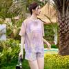 Plus Size Women's Three-Piece Long Sleeve Swimwear Set with Cover-Up – Slimming, Stylish, and Perfect for Hot Springs
