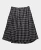 Place Studio Double Button Check Midi Layered Wrap Pleated Skirt [Check]