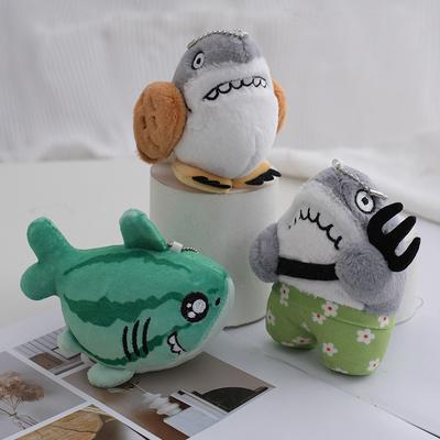Cute Shark Plush Key Chain Creative Plush Cartoon Keychain Bag Pendant Key Ring Kids Gift