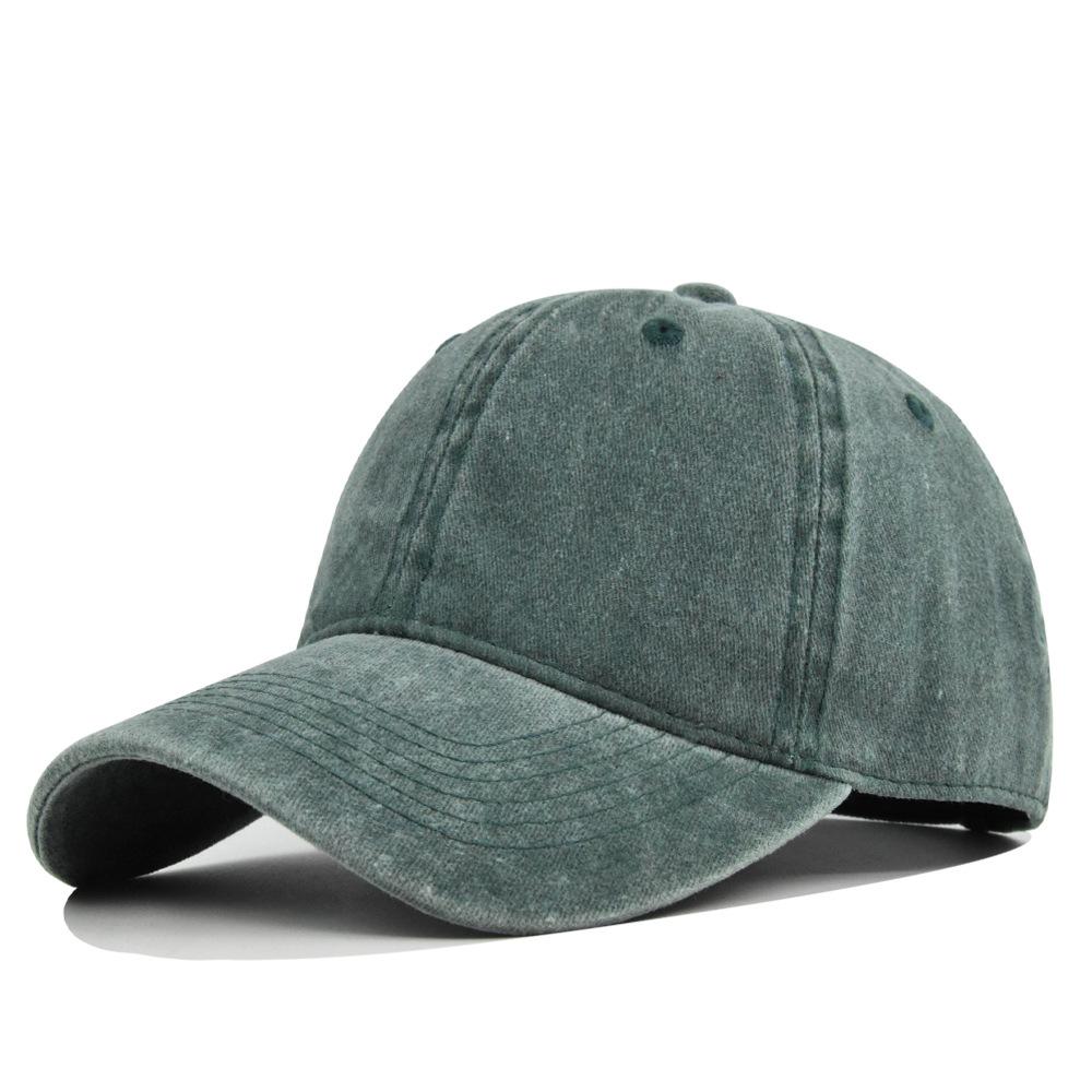 Washable Denim Baseball Cap New Summer Solid Color Cotton Cap Women Ponytail Hats Men Baseball Cap Outdoor Visor Casual Cap