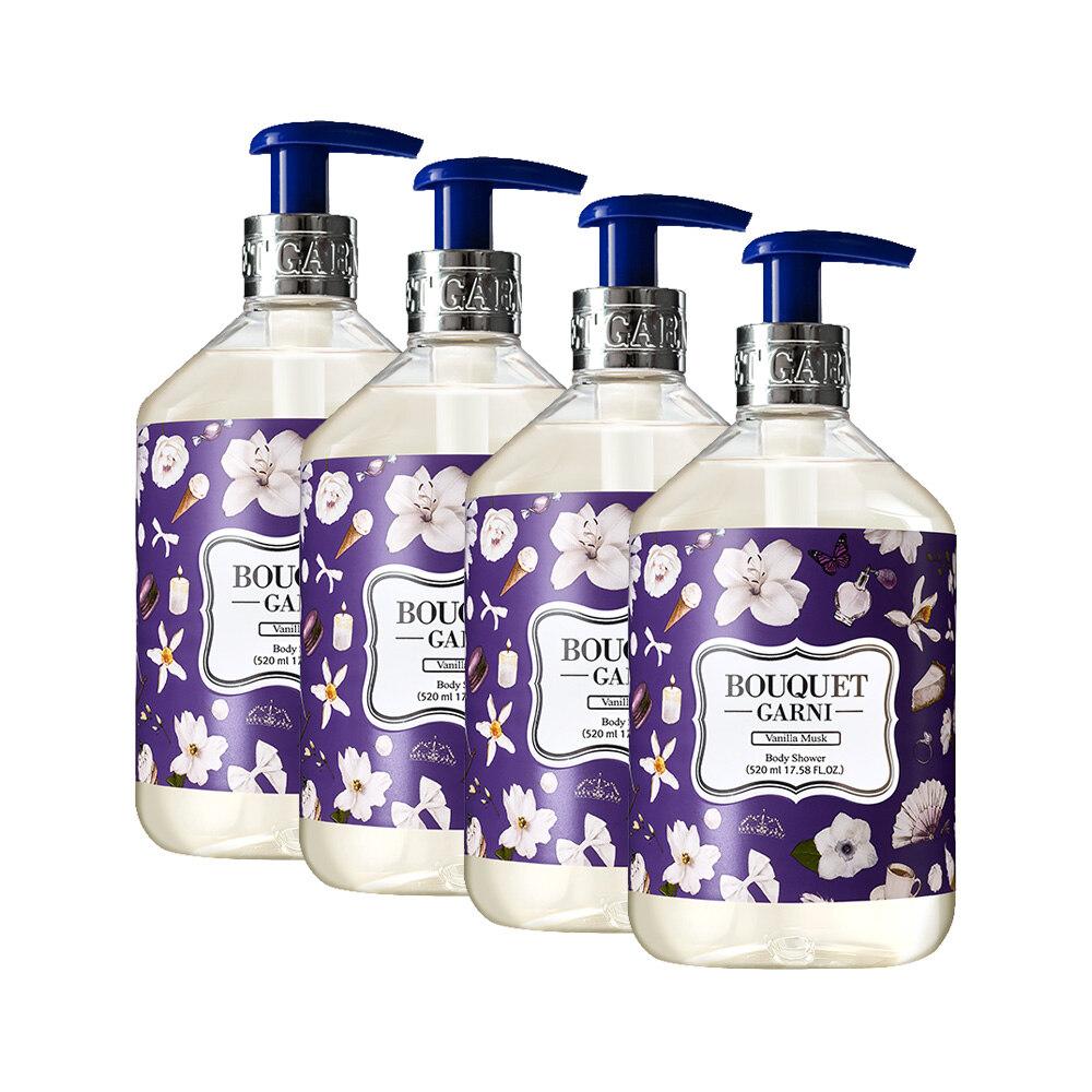 Bouquet Garni Deep Perfume Body Wash Vanilla Musk Scent 520ml x4