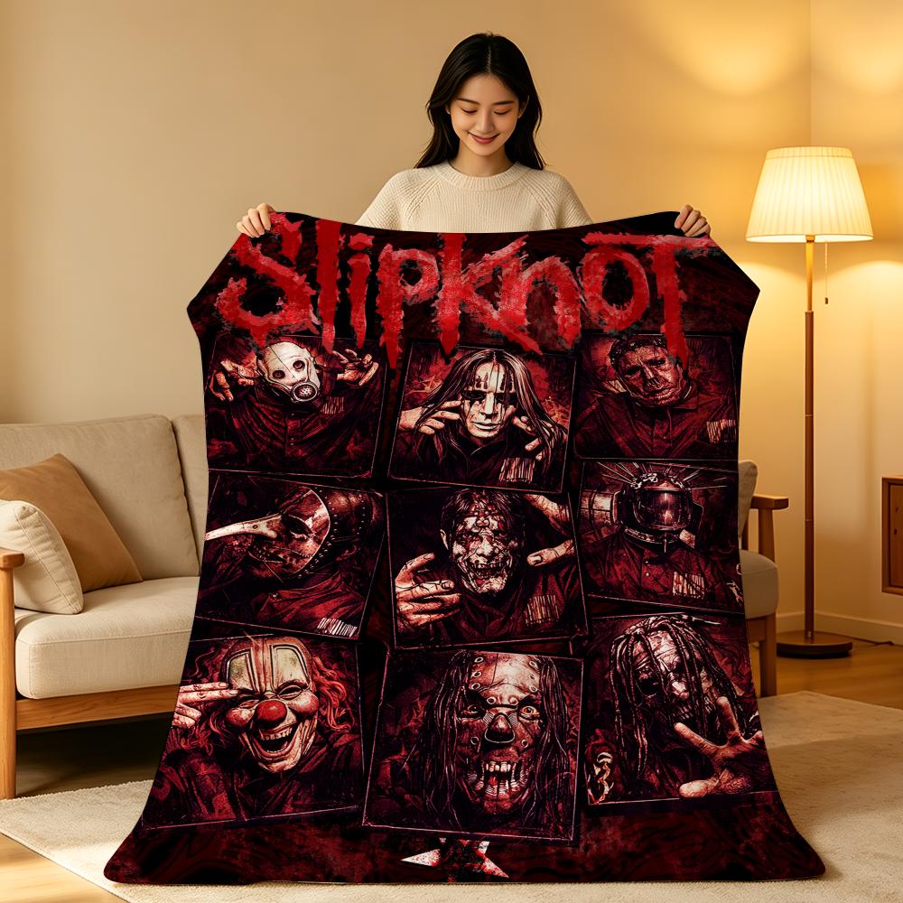 Band S-Slipknot Throw High-Density Short Plush Blanket Soft Skin-Friendly for Sofa Nap Air-Conditioned Room