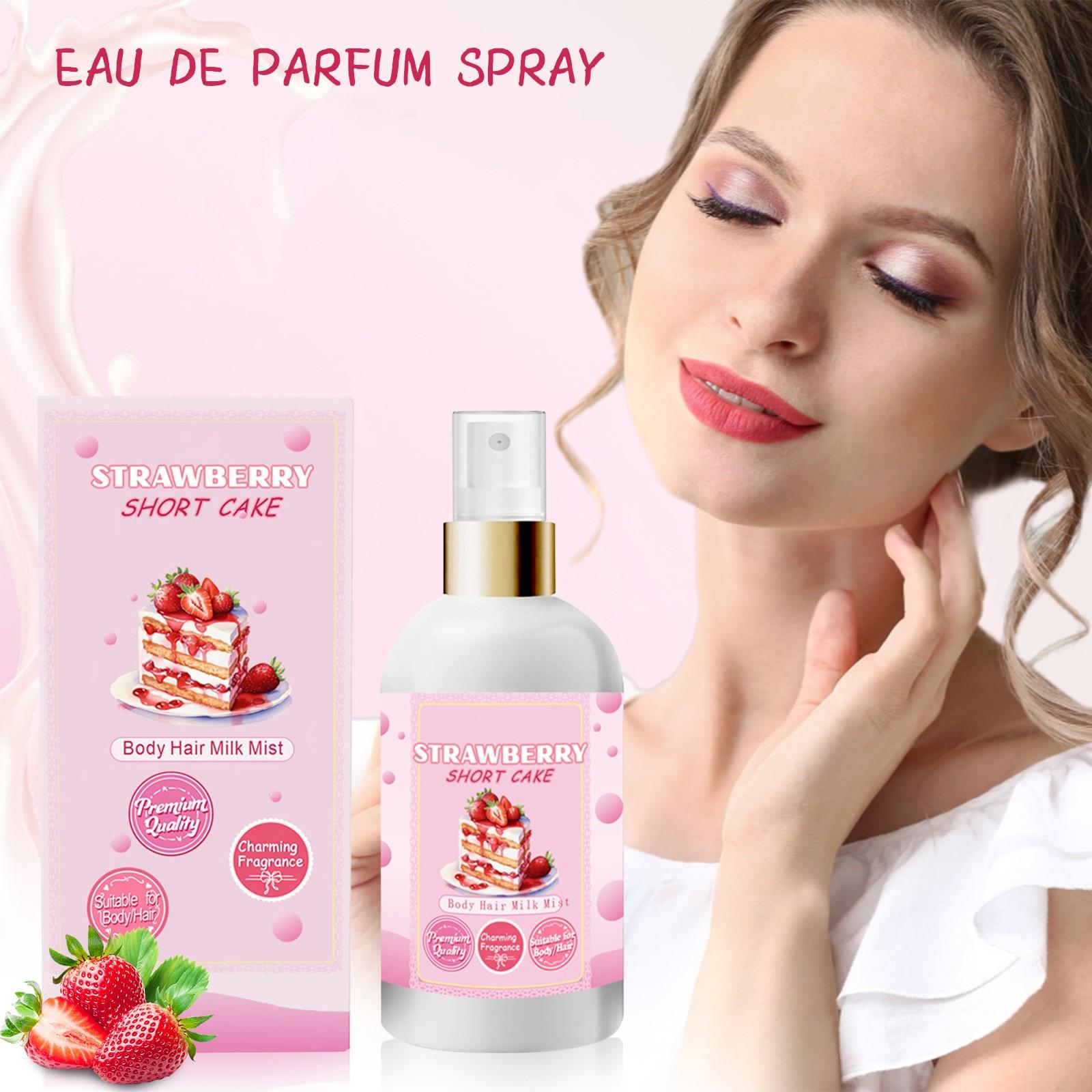 

Спрей для тела со вкусом клубники, парфюмированный спрей со вкусом клубники, стойкие духи, 80 мл (Клубничный крем) One Size белый