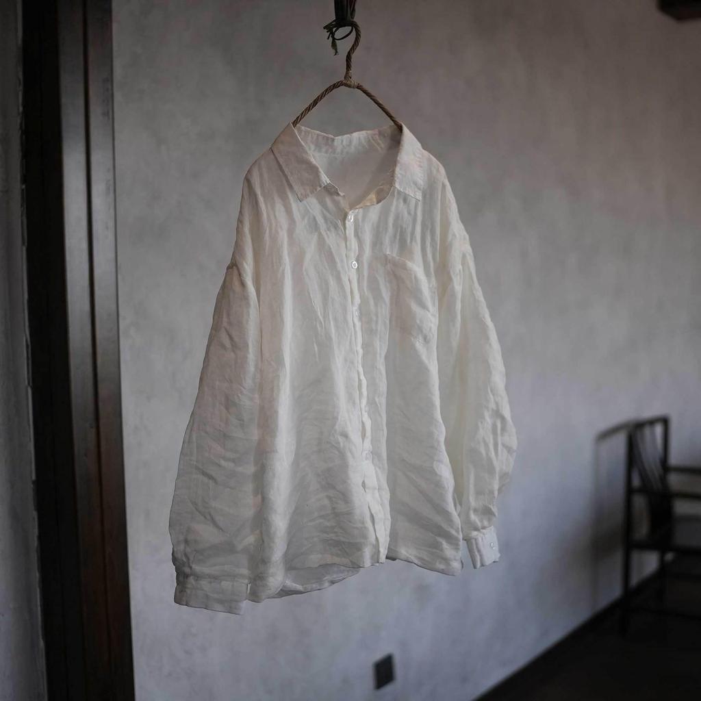 Women's Retro Casual Double-Layer Ramie Shirt
