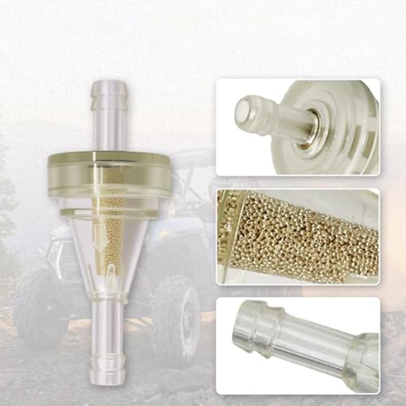Fuel Filter Set 10 PCS 1/4 Inch for Small Engines Including For ATV Motorcycle Dirt Bike Go Kart Lawn Mower Snowmobile