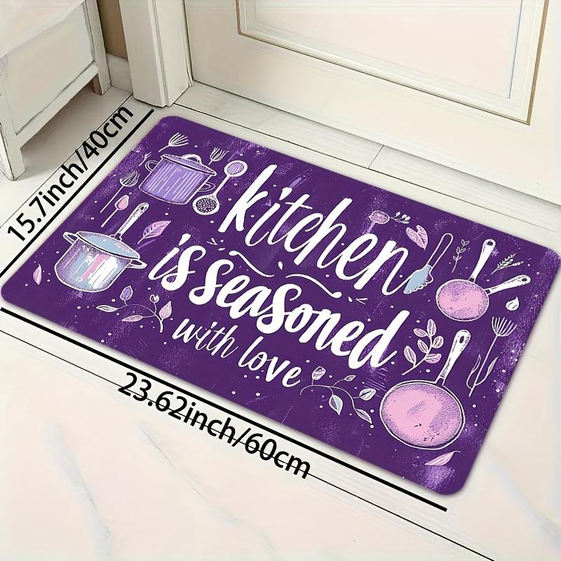 1Pcs Anti Fatigue Kitchen Rugs, OneHouse Coffee Print Waterproof Non-Slip Thick Cushioned Kitchen Mat Heavy Duty Comfort Standing Mat for Kitchen
