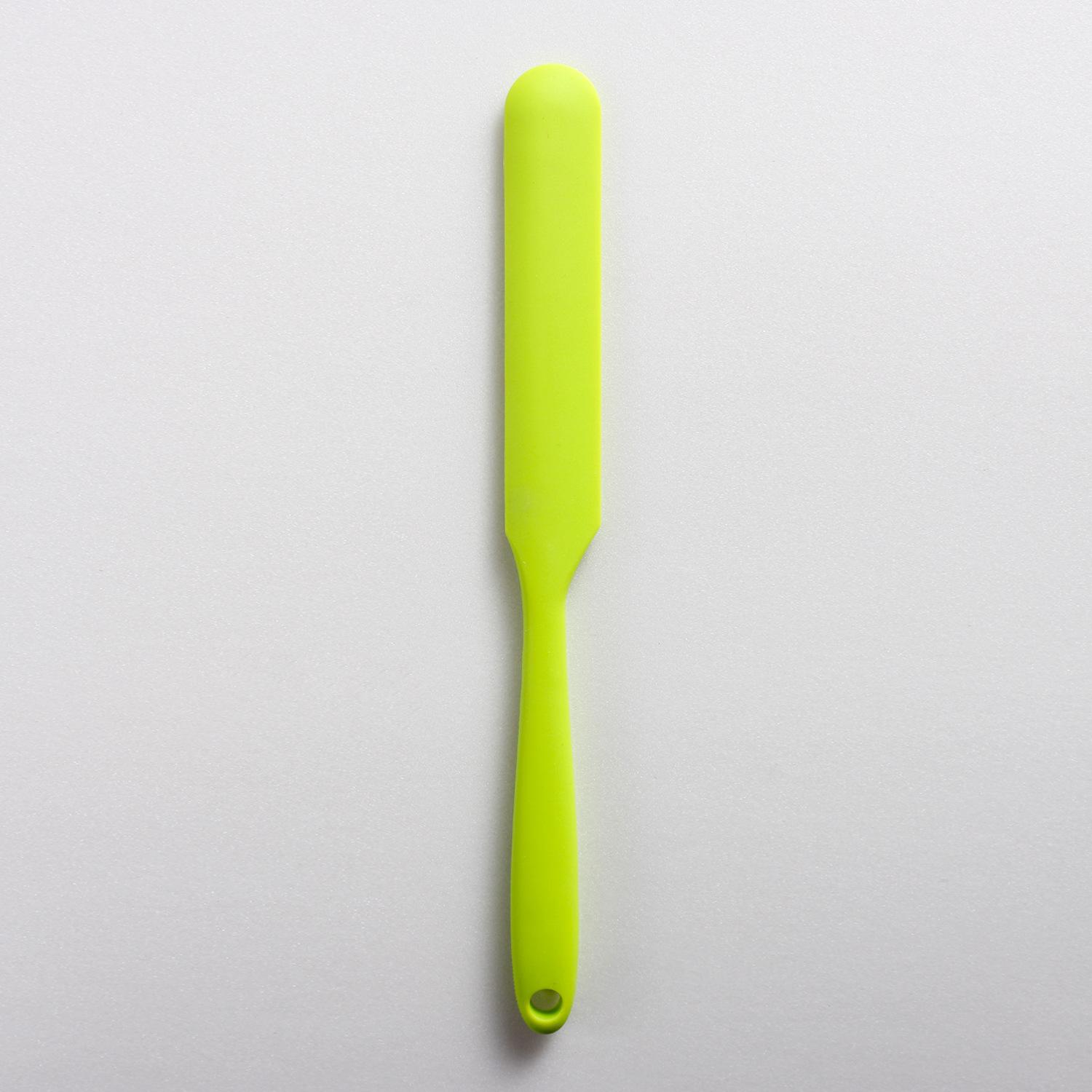 

Маленький цельный силиконовый маленький длинный скребок, инструменты для выпечки, скребок для масла, нож для смешивания шоколадного сливочного крема, лопаточка для торта трава зеленый