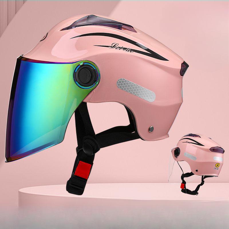 

Электромобильный шлем для мужчин и женщин, всесезонный универсальный аккумуляторный мотоциклетный шлем для лета Защита от солнца легкий капюшон