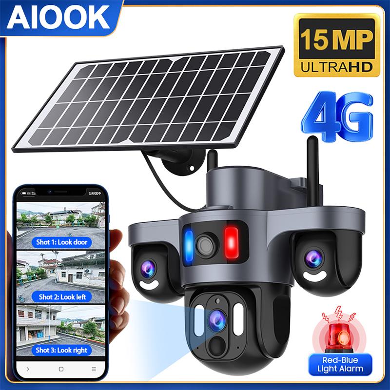 AIOOK 12000mAH Akumulators AOV Saules Kameras
