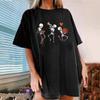 Women's Loose Blouse Round Neck Short Sleeve Halloween  Print T-shirt Top