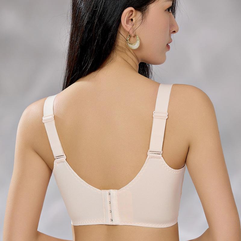 Thin Adjustable Sexy Lace Big Breasts Small Anti-sagging No Steel Rim Bra Gathers and Collects Breasts