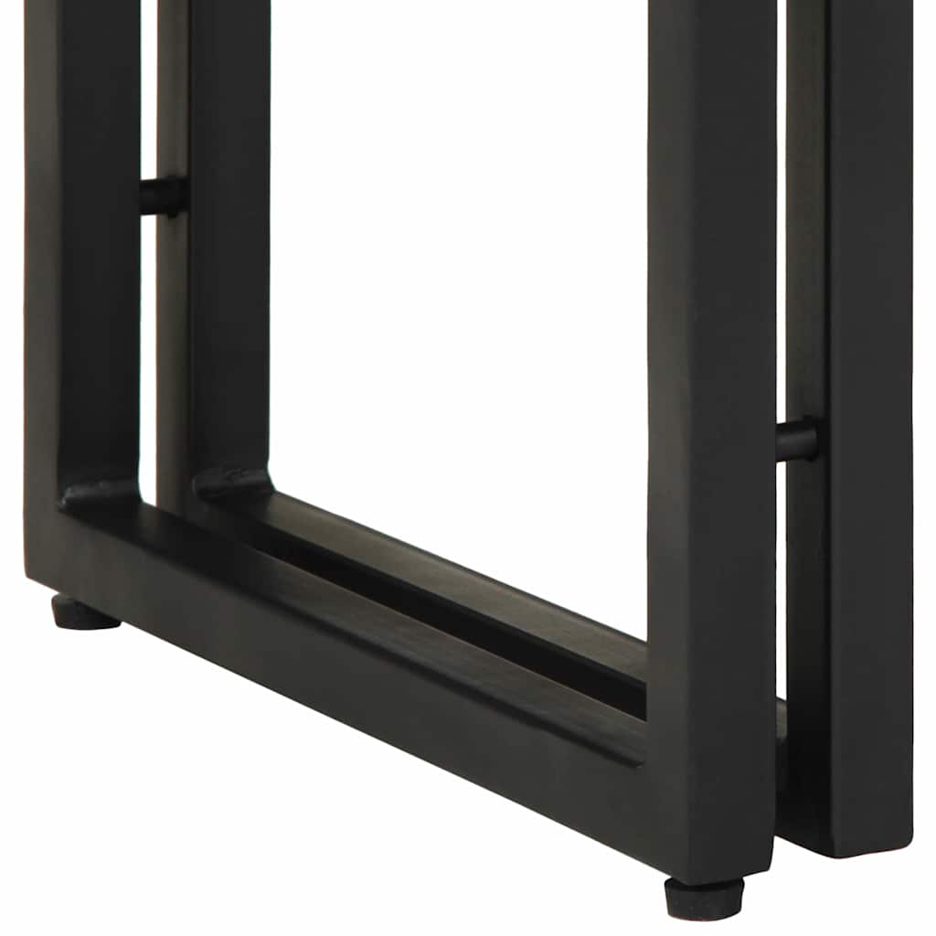 Console Table with Shelf Brown 90 X 33 X 75 Cm Solid Acacia Wood