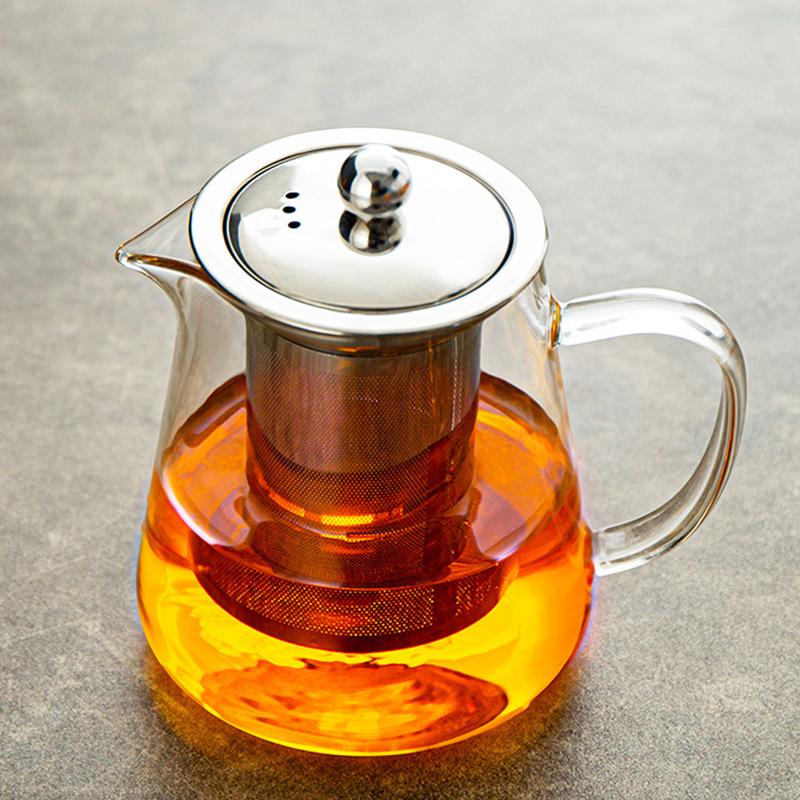 Chinese Kung Fu Tea Pu 'er Tea Pot Flower Teapot Coffee Pot Heating Glass Tea Set High Quality Glass Teacups