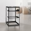 16U Open Frame Network Rack, 585 mm Depth, Wall Mounted or Floor Standing Server Rack, Heavy Duty 4 Post, with Vented Shelves & Mounting Hardware,