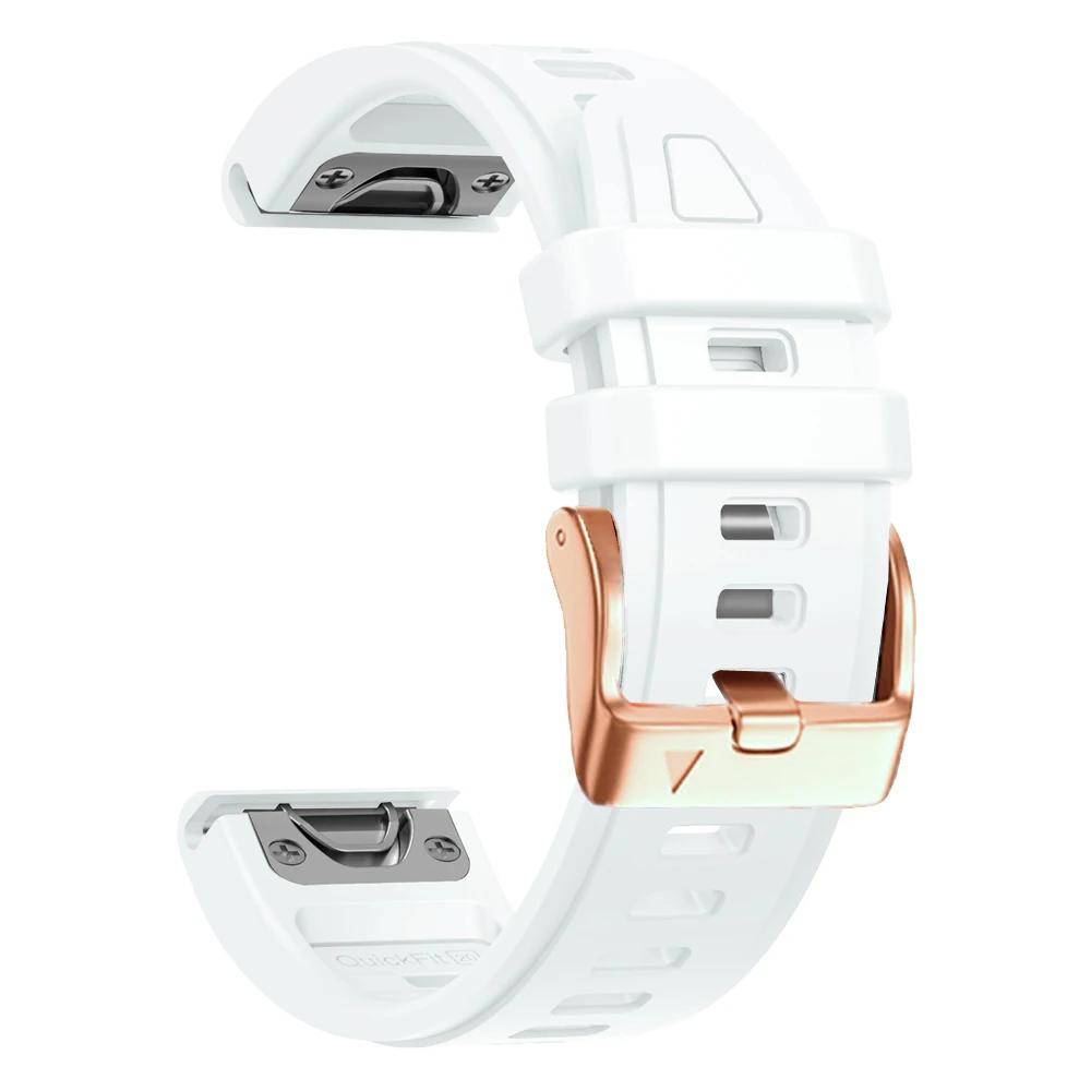 

Ремешок 20 мм для Garmin Fenix 8 43 мм 7S 6S Pro 5S Plus силиконовый ремешок для Epix Pro Gen 2 42 мм браслет на запястье женский браслет замена Quickfit 20mm белый