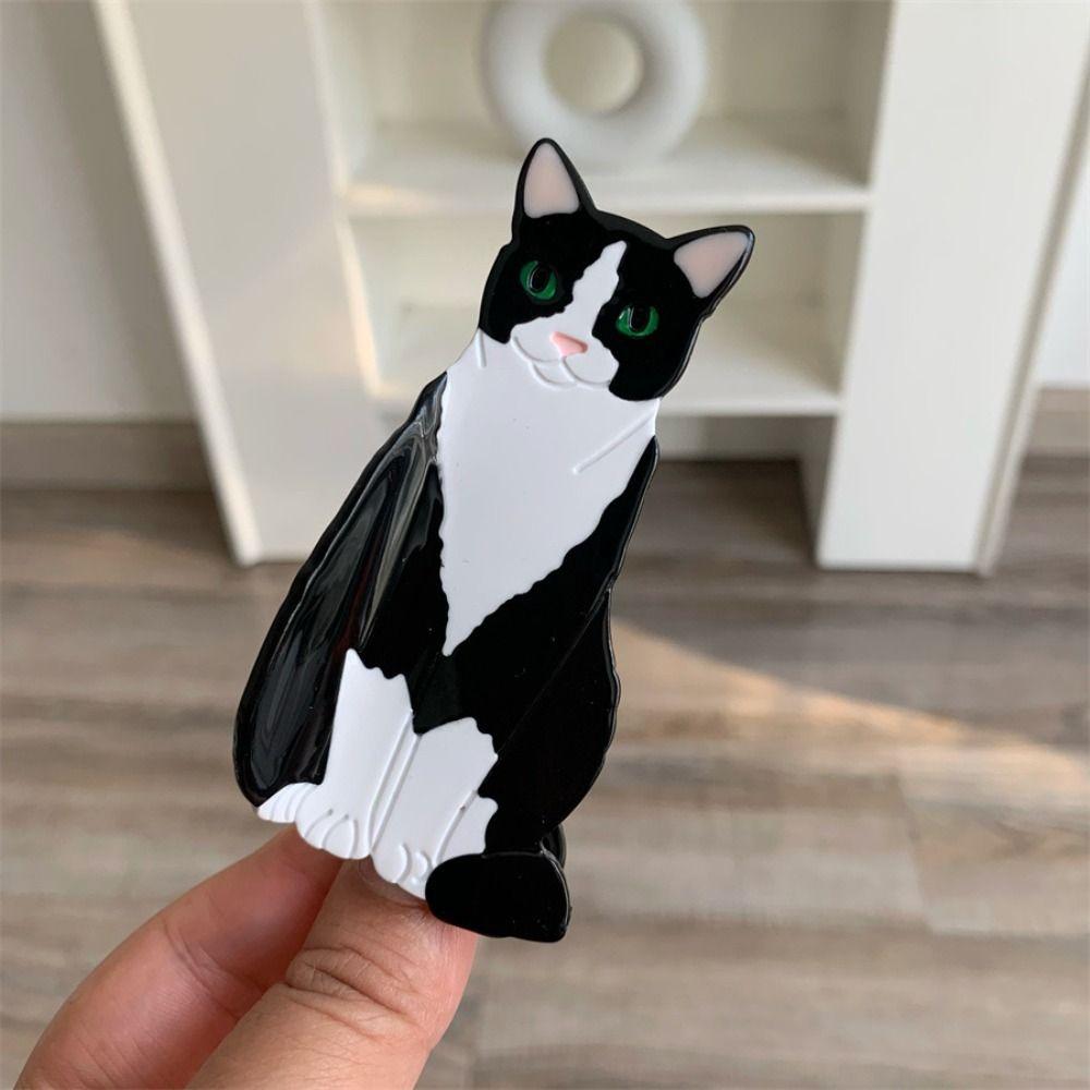 Cartoon Cat Hair Claw Clip Acetate Material Hair Barrettes Acetate Hair Clips Hair Accessories