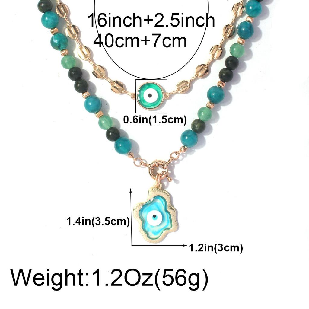 Simple Special-shaped Devil's Eye Pendant Women's Necklace Collarbone Chain