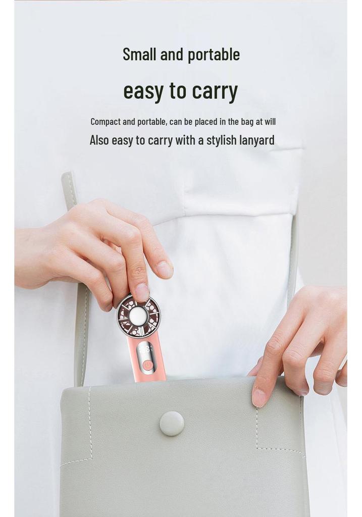 Bladeless High-Speed Portable Handheld Fan with Long-Lasting Turbine