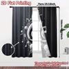 Set Of 2 Modern Flat Printing Curtains Without Rod Melody Splash Versatile Polyester Art Deco Festive Curtain Made