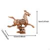 Brass Horse Figurine Chinese Feng Shui Small Sculpture for Desk Living Room Home Office