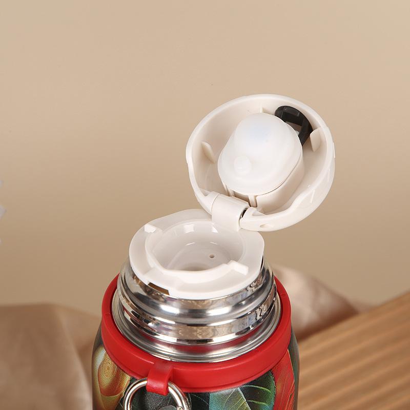 New Light Luxury Rose Thermos Cup Women's Water Cup High Appearance Level Stainless Steel Advanced Tea Cup