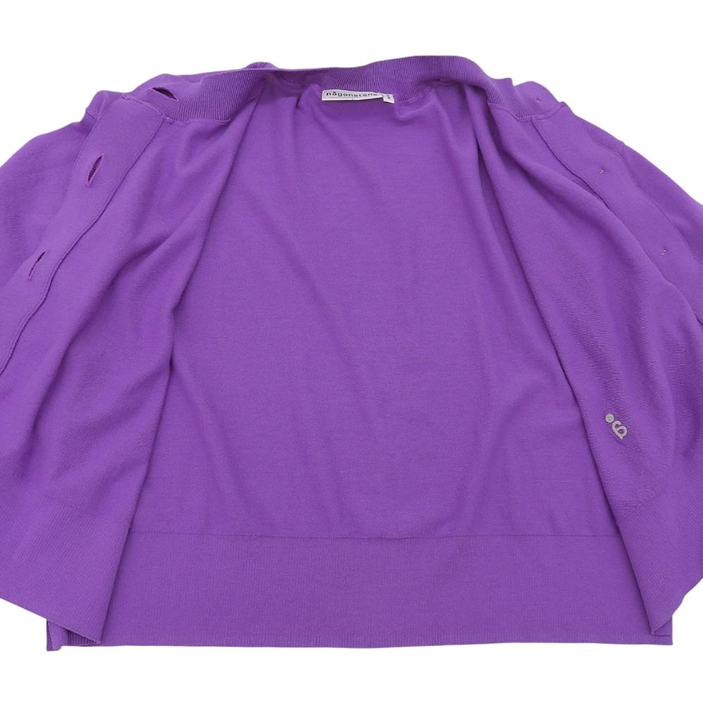 Nagonstans Women's Cotton Form-Sleeve Cardigan, Purple, Size M, 24 Stainless Steel, 470HS870-1360 Tops M purpleUsed