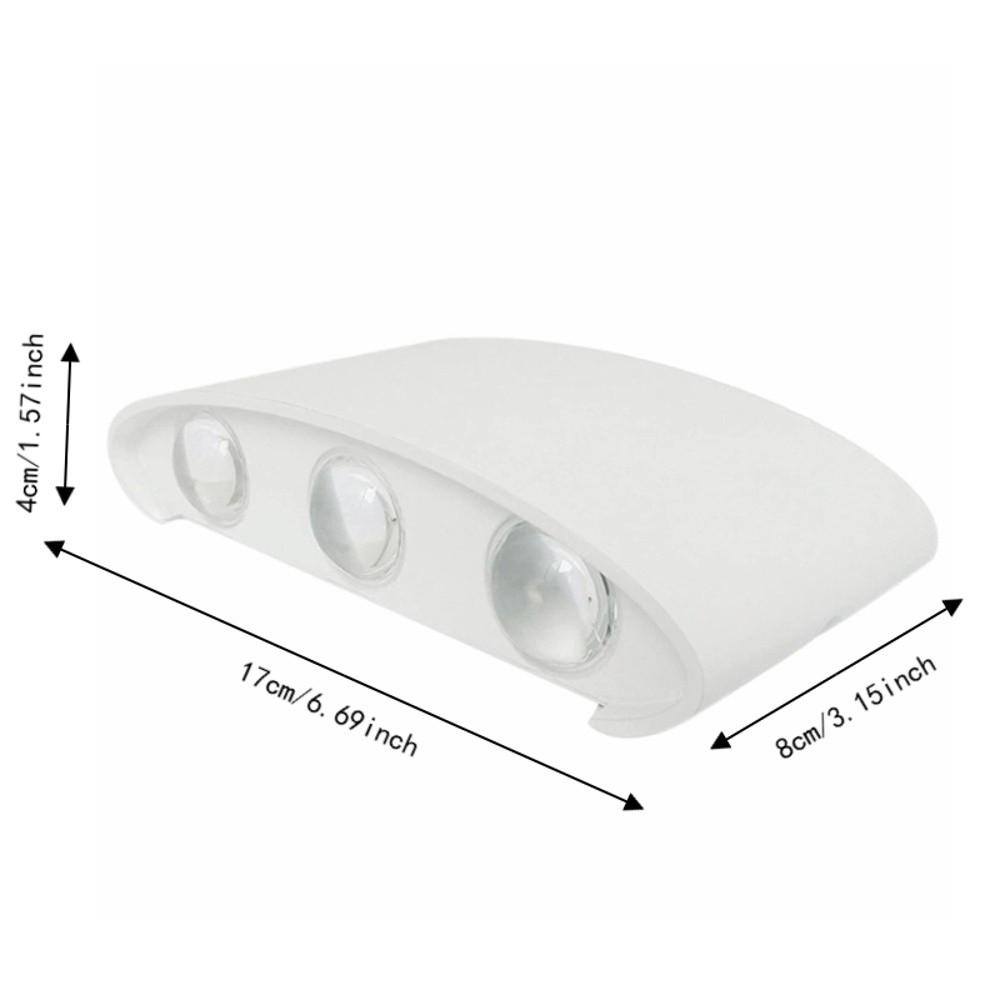 IP65 Waterproof Wall Sconce Lights 6W Wall Lamp Modern Up Down Wall Lights Bedroom