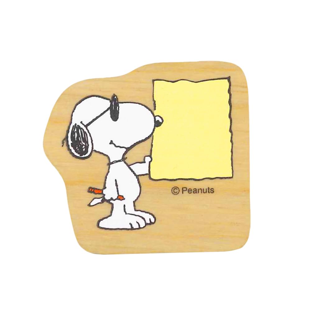 Kodomonokao Children s Face Stamp Snoopy Joe Cool Holding Paper Wood Piece 2283-010