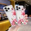 Hot-selling ins Feng Shui Color Pink Lily Apple 15PM Mobile Phone Case Four Corners Anti-drop iPhoneAIR Protective Case