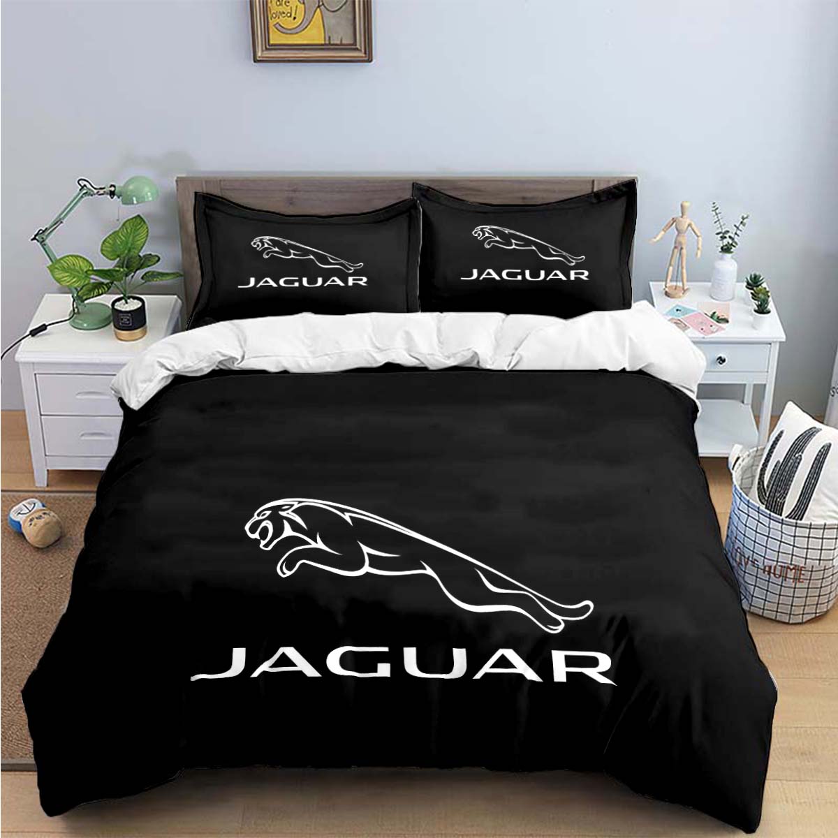 

Exquisite J-Jaguar Bedding Set Single Twin Full King Size Car Fans Bed Linen Adults Teens Bedroom Birthday Gift EU SK(260*220cm)3pcs