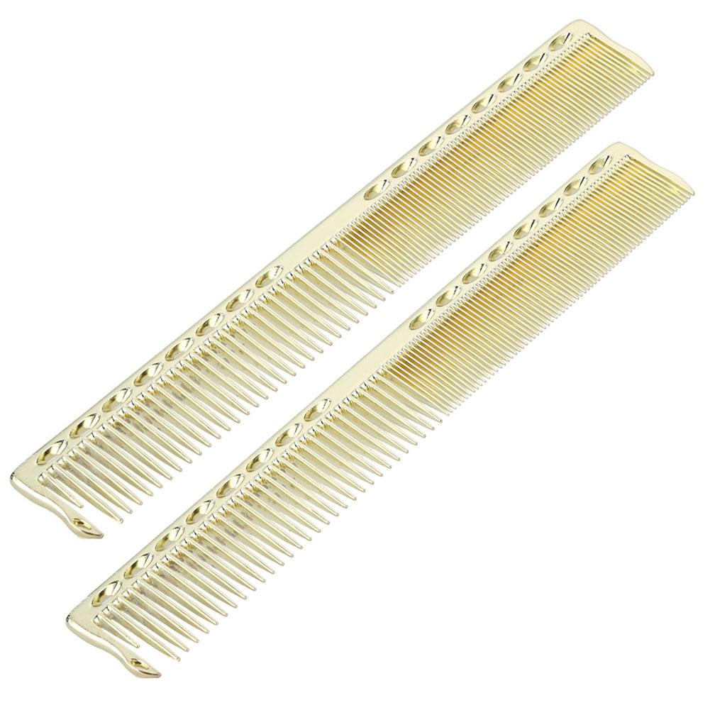 2pcs Professional Stainless Steel Haircut Comb Salon Hairdressing Comb Styling Tool