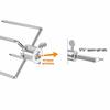 2Pcs Stainless Steel BBQ Rotisserie Forks Heavy Duty Grill Rotisserie Spit Meat Forks Fits 3/8-Inch 5/16-Inch Square Spit Rods