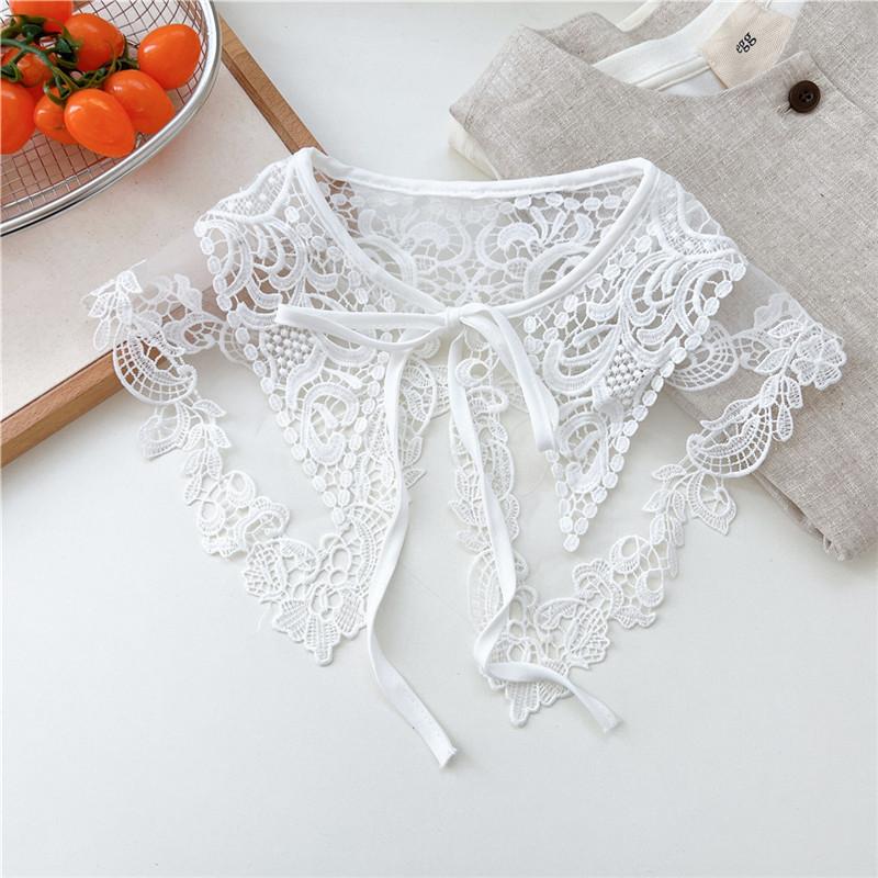 Lace Fake Collar Shoulder for Women Blouse Dress Shirt T-shirt Vest Jacket Detachable Collars Scarf Shawl Decoration Scarves