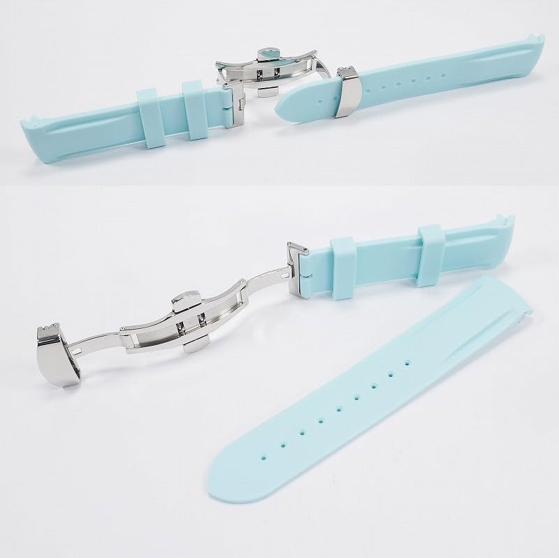 Swatch x OMEGA Exclusive Rubber Strap with D-Buckle (Lake Blue)