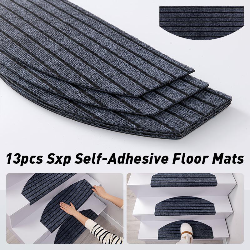 60x24cm 13pcs Self-Adhesive Stair Rugs Soft Stair Stepping Mat Non Slip Carpet Protector Rug Stair Treads Covers Rugs Foot Mat