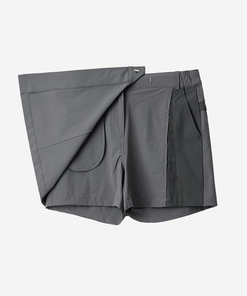 NODE LABS Dev:6 Wrap Skirt Pants_Dark Gray