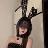 Sexy Lingerie Bunny Ears Headdress: Lace Veil & Headband Accessory