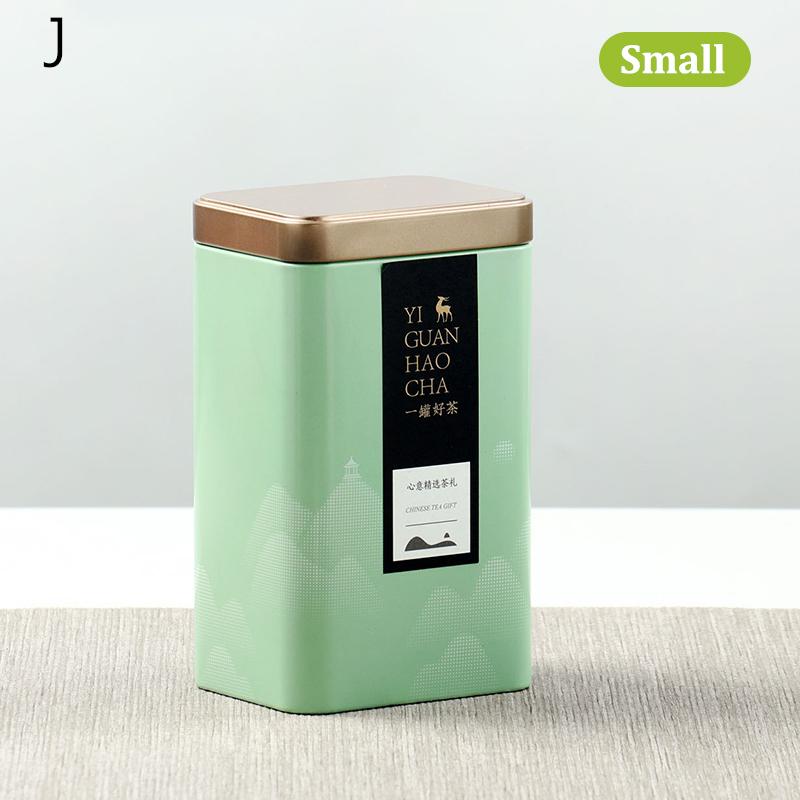 Tin Plate Storage Box Sealed Tea Caddy Small Square Coffee Jar Tea Leaves Container Cans Small Tinplate Spices Storage Boxes