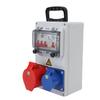 Handheld Industrial Socket Distribution Box 250x150x100mm Water Proof Portable Electrical Breaker Outlet Box for