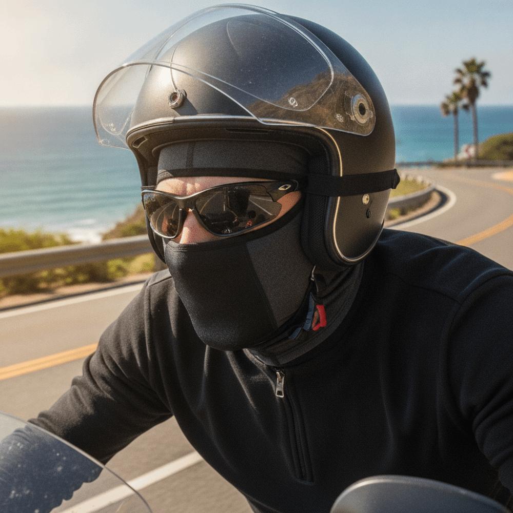 Atmungsaktive Vollgesichtsmaske UV-Schutz Sonnenschutzmaske Motorradfahrer Motorrad Sturmhaube Ski
