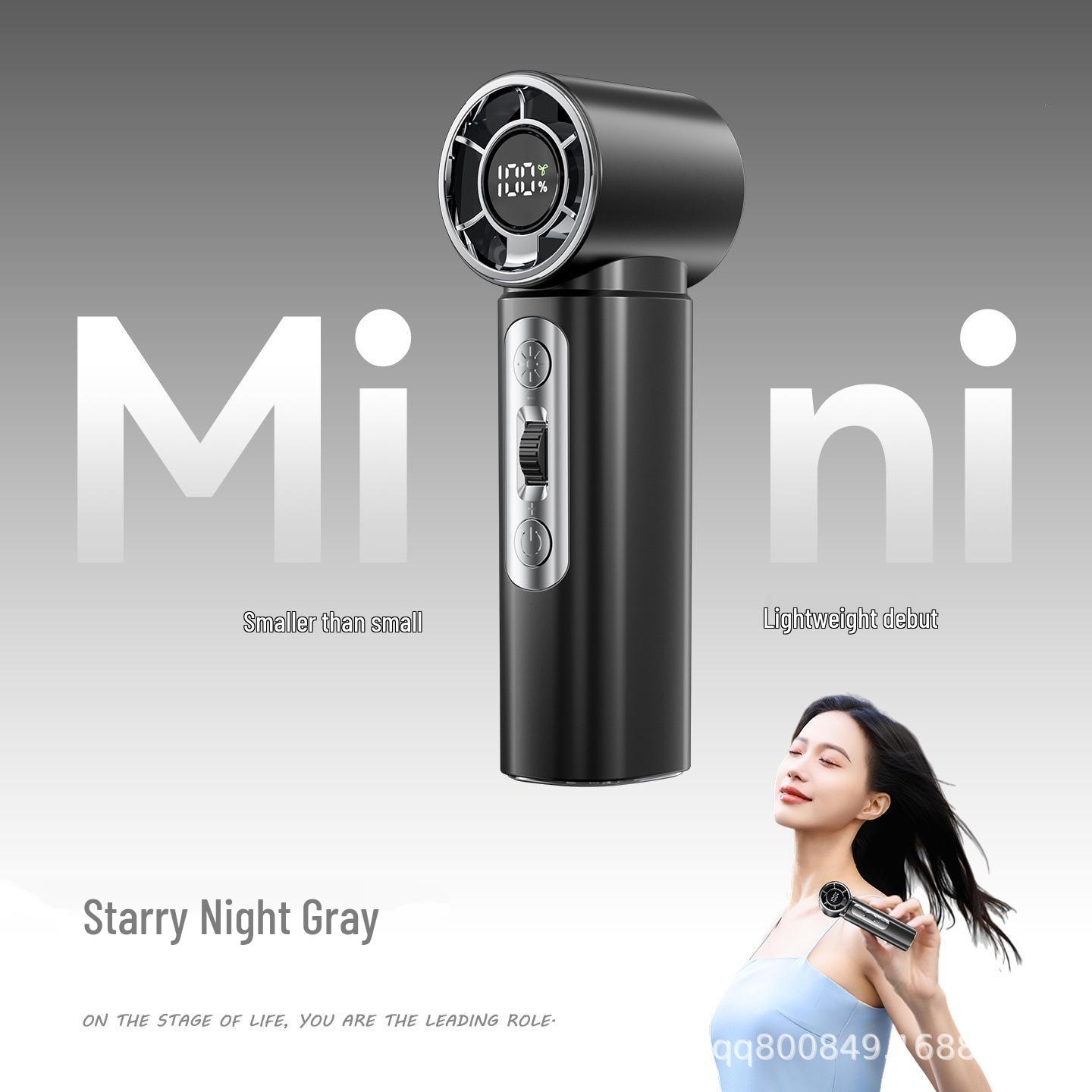 Portable High-Speed Rechargeable Mini Fan with Cooling Turbine 10-inch