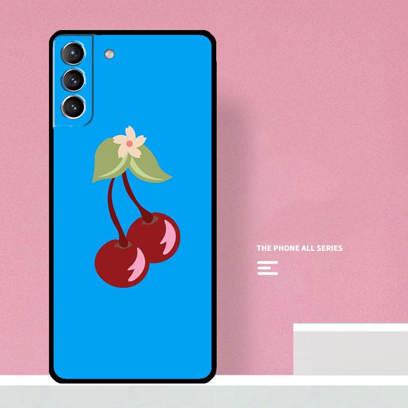 Cherry Pattern Phone Case For Samsung Galaxy S24 S26 Ultra S20 S21 S22 S23 S25 Plus S10 S25 FE Cover Coque