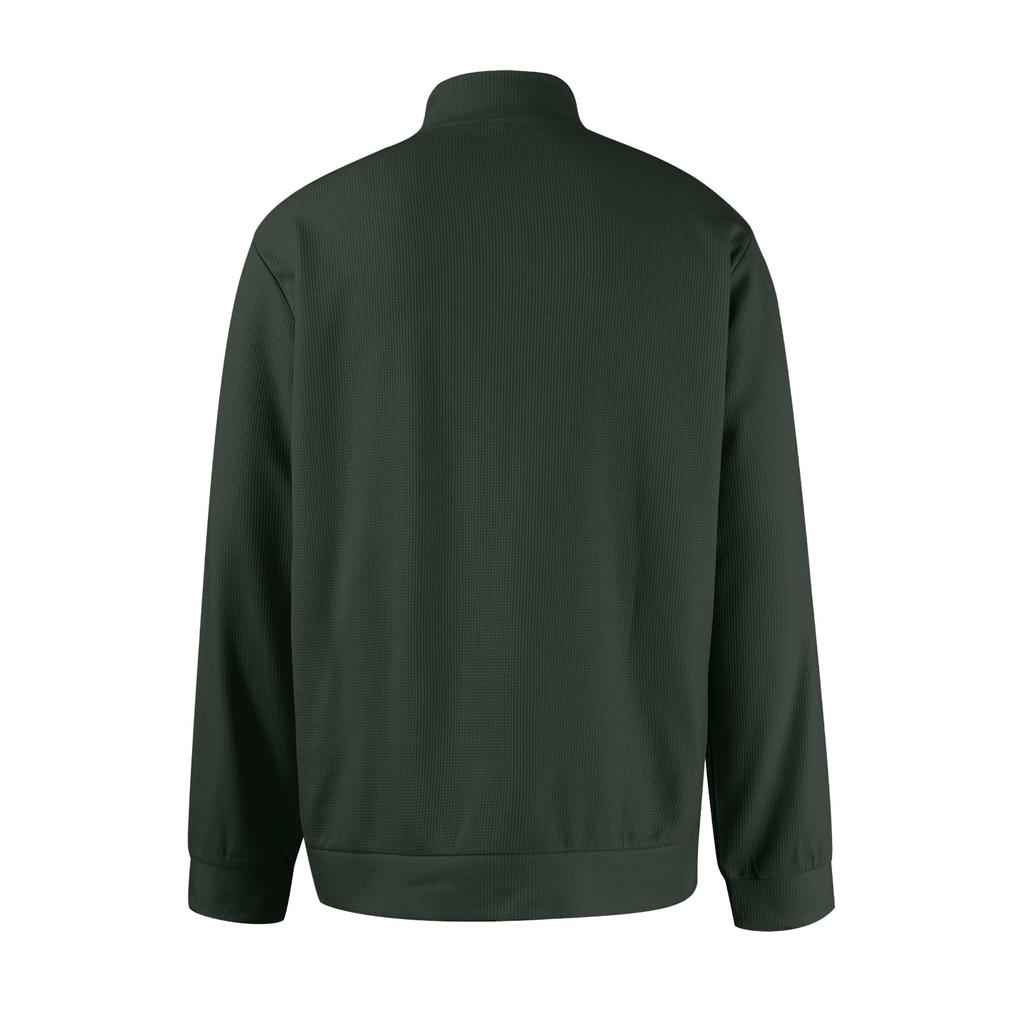 Men's Short Zip Pullover Turtleneck Long Sleeve Top
