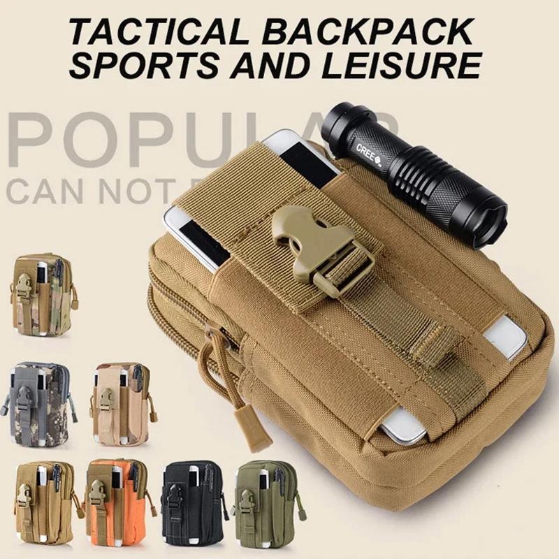 Outdoor Sports Multi-Functional Accessory Bag Large Capacity Mobile Phone Hanging Bag Tactical Waist Pack