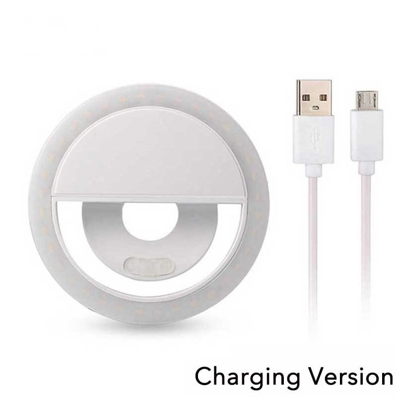 LED Portable Light Night Phone Flash Light Led Camera Clip-on Mobile Phone Selfie Ring Light Video Usb Charging For All Phone
