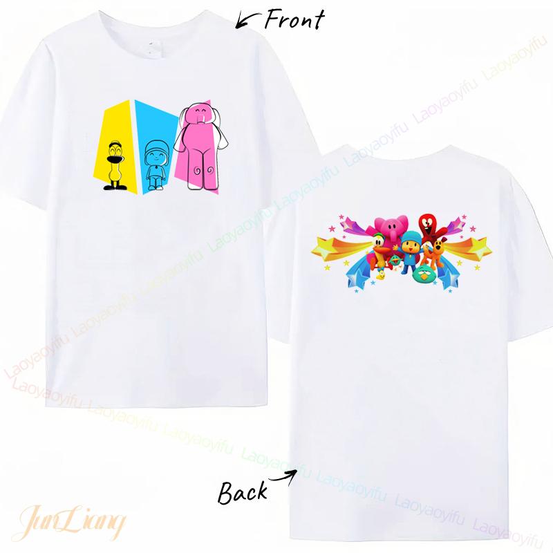 Fashion Plush Dolls PPOCOYO TShirt Male Streetwear Summer Funny Print Comfortable Boys Girls Cute Tees